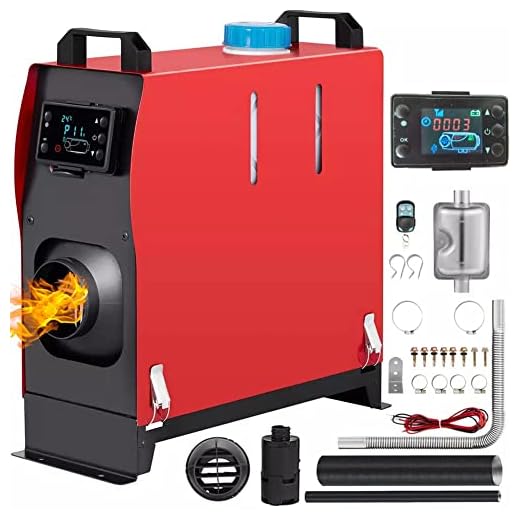 Diesel Air Heater All in One, 8KW Portable Diesel Heater with LCD Monitor & Remote Control, Fast Heating for Car, RV, Truck, Tent, Camper, Trailer, Motorhome (Color : 12V)