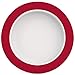 Produktbild Ornamin Teller mit Kipp-Trick Ø 20 cm rot | Spezialteller mit Randerhöhung für selbstständiges Essen | Esshilfe, Melamin, Anti-Rutsch Teller, Tellerranderhöhung