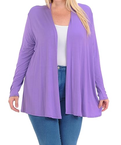 Image of Pastel by Vivienne Women's Long Sleeve Jersey Plus Size Cardigan
