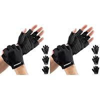 FREETOO Guanti fitness per uomo e donna, guanti da allenamento, per sollevamento pesi, con imbottitura confortevole per trazioni, sport di forza e crossfit, bodybuilding, sport L