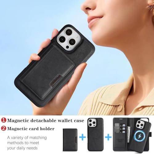 Étui iPhone 16e noir pour ranger vos cartes lors de vos sorties