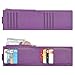 Women's RFID Slim Card Holder Wallet: Thin Bifold with Multi-Card Case & Zipper Coin Pocket Purse (Deep Purple)