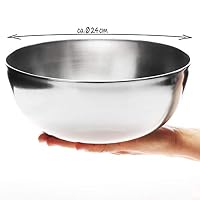 com-four® 3-teiliges Schüssel-Set aus Edelstahl - Salatschale Ø 24cm – Ansicht 6