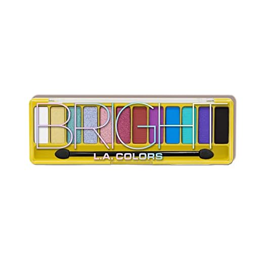 L.A. COLORS Color Vibe 12-Color Eyeshadow Palette, Bright CES790TAG