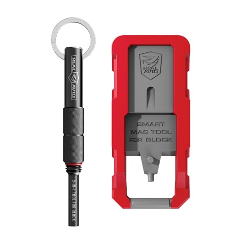 Real Avid Glock Armorer Tool Kit: 2-in-1 Glock Gun Multitool with Glock Front Sight Tool, Glock Punch Down Tool and Glock Magazine Tool for Unloading, Disassembly & Maintenance I Compatible with Glock
