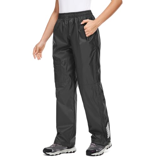 Women's Waterproof Rain Pants for Hiking and Outdoor Activities