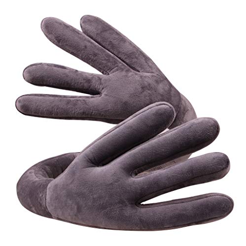 MIS1950s Portable Car Seat Headrest Travel Pillow Palm Shape Soft Pillow Cushion Flexible