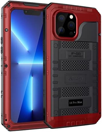 Beeasy for iPhone 12 Pro Max Case Waterproof Heavy Duty Shockproof Tough Metal Armour Cover Dustproof Built-in Screen Protector, 360 Full Body Military Protective Rugged Case for 12 Pro Max 6.7"
