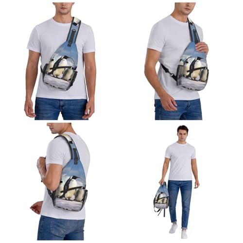 Bolso cruzado masculino y femenino estilo sling casual miniatura 7