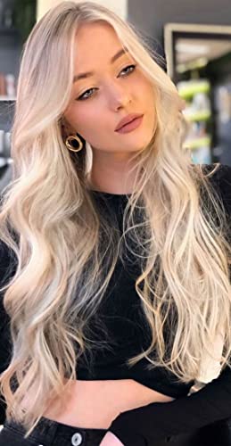 Blonde Nano Beads Hair Extensions Human Hair White Blonde Nano Natural Hair Extensions Real Nano Loop Hair Extensions #60 White Blonde 10 14 Inch 40g 50 Strands