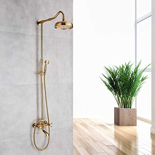 Robinet de douche doré pour salle de bains moderne et douche relaxante quotidienne