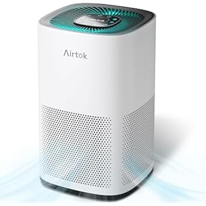 Air Purifiers Large Room with True HEPA Filter for Bedroom Home – AIRTOK Air Purifier for Allergies and Pets Smoke Mold Dust Dander Odor, Up to 990 Sq Ft 99.9% Removal to 0.1mic, Ozone-Free