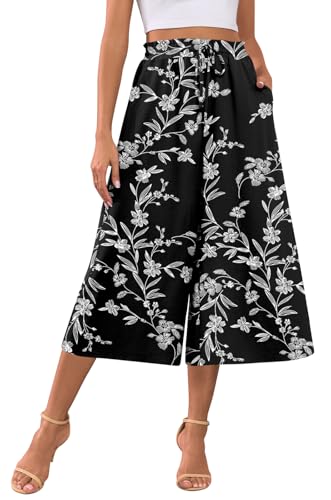 Bestbee Womens Capri Palazzo Pants Dressy Casual Wide Leg Pants Business Slacks with Pockets2