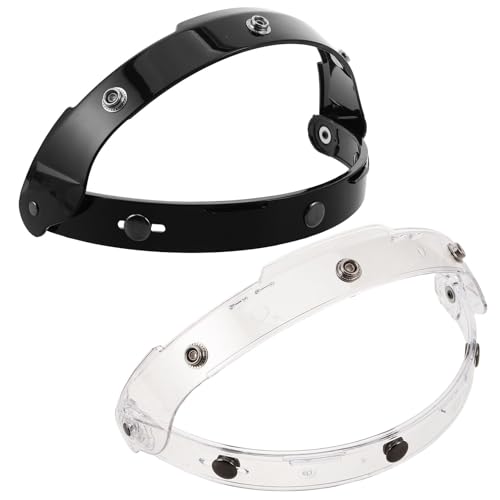 Marco de visera para casco retro NUOBESTY negro y transparente 1