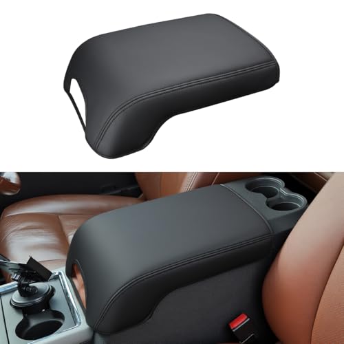 Image of INTGET Center Console Cover for Ford F250 F350 F450 F550 2011 2012 2013 2014 2015 2016 Super Duty Accessories for F-250 F-350 F-450 F-550 Truck Car Interior Armrest Arm Rest Cushion Pad