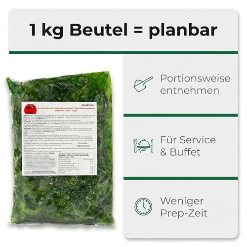 Takori Goma Wakame Salat 1 kg tiefgekühlt, mariniert mit Sesam, Algensalat für Sushi, Bowls und Beilagen, zart-knackige Textur, portionierbar – Bild 6