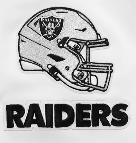 Pro Standard Mens NFL Las Vegas Raiders Classic Chenille Pull Over Hoodie White XL - Image 7