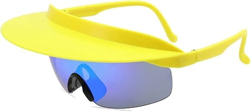 Vwlvrsco Gafas de sol de ciclismo al aire libre, gafas de ciclismo deportivas para montar con sombrero, gafas de sol personalizadas para hombres y