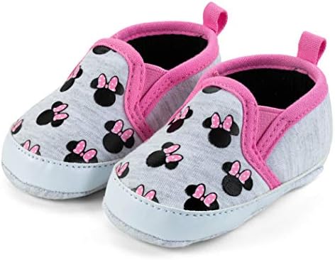 Disney Mickey Mouse Red and Black Infant Shoes (Pink Minnie, us_Footwear_Size_System, Infant, Age_Range, Medium, 12_Months, 18_Months)