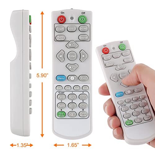 Aimdio Q-3101 A-00010005 Beamer Fernbedienung für VIEWSONIC PA503S PA503W PG700WU PX700HD PA500S PA500X PA503SP PA503XP PA503X PS500X PS501W PS501X Projektor