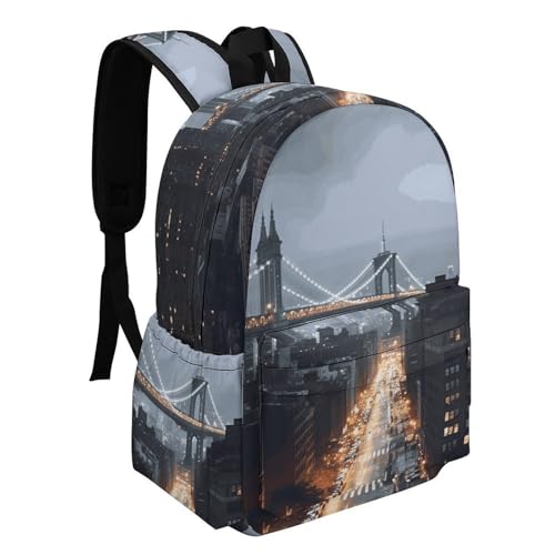 New York City Printed Backpack Water-Resistant Pack Stylish Bag Lightweight Travel Backpack2