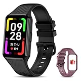 【HD Écran, 200+ cadrans et 2 bracelets】 Cette montre connectée unisexe est dotée d'un écran TFT HD de 1,47 pouce pour un port léger et confortable. Choisissez parmi plus de 100 cadrans en ligne ou créez le vôtre en retouchant vos photos. Deux bracelets en silicone ultra-confortables et légers, disponibles en différentes couleurs, sont parfaits pour toutes les occasions.