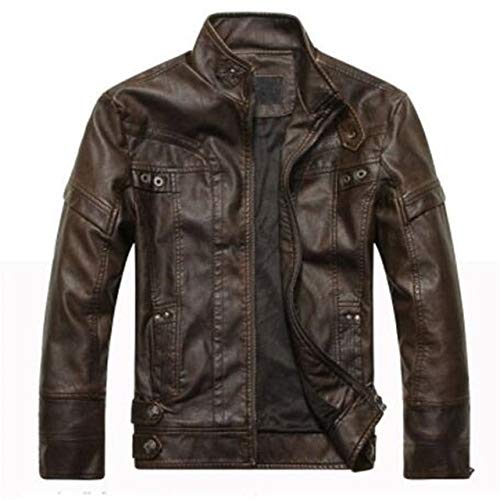 HANGONMen Genuine LeNew Arrive Brand Motorcycle Leather Jacket Men, Men's Leather Jacket Jaqueta de Couro Masculina,Mens Leather Jacke
