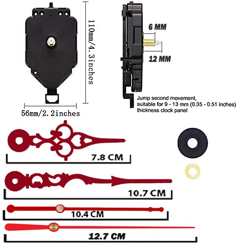 Image of TIK-TIK Pendulum Type Quartz Clock Moviment Mechanism 12 MM Ticking Motor DIY Kit (Maroon)
