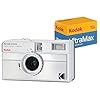 Kodak EKTAR H35N – Paquete de cámara de Medio Marco con película Kodak Ultramax 400/24EXP de 35 mm (Rayas Plateadas)
