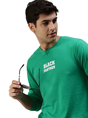 Image of Veirdo Pure Cotton Full Sleeves Round Neck Cool & Stylish Graphic Printed T-Shirt for Men & Boys