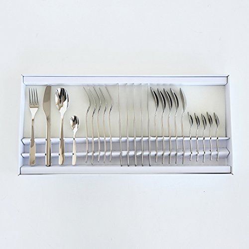 A Di Alessi "Knifeforkspoon" 24-Piece Set, Mirror Polish #TOP2
