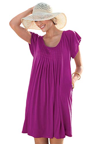 Swim 365 Women's Plus Size Box-Pleat Cover Up