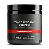 1000 mg Triple Blend Zinc Carnosine Supplement – Ultra High Strength 150 mg Zinc L-Carnosine Complex – with L-Glutamine & Slippery Elm – Third-Party Tested – 60 Capsules
