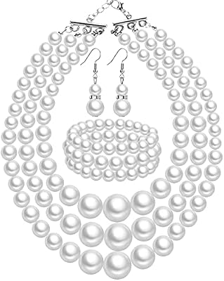 Haysandy Pearl Jewelry Set for Women – Elegant White Gift Set for 20s