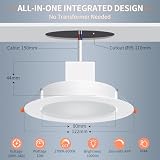 DUSKTEC LED reflektor Ultra płaski 10 W 2700-6000 K ciepła do chłodnej bieli regulowany pasuje do Alexa, AC 200-240 V, 1000 lumens APP sterowane
