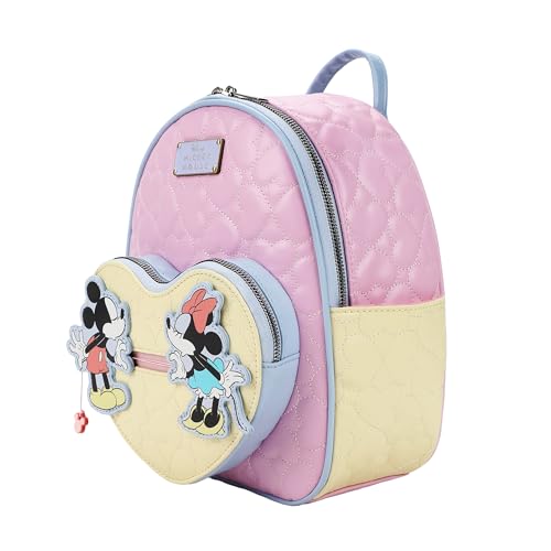 Disney Mickey Mouse and Minnie Mouse 10.5" Adult Mini Backpack With Movable Characters3