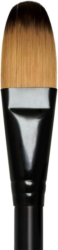 Royal & Langnickel R4950-1/2 Taklon Watercolor and Acrylic Brush Oval Wash.5