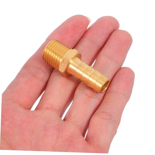Adaptadores de latón NPT barbado PLAFOPE para mangueras de riego y aire 4 piezas 5
