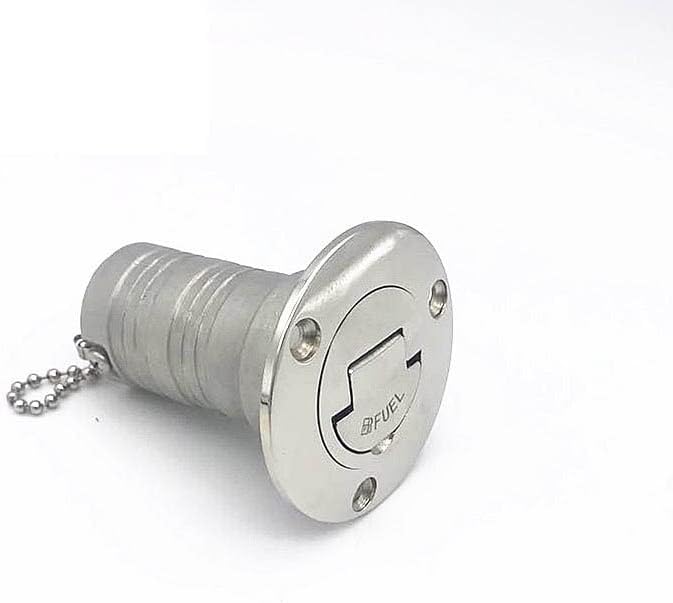 Aurorad 1.5" 38mm Deck Filler Fill Fuel Gas Diesel Water Waste Stainless Steel 316 Keyless Cap Boat Hardware Accessories Socket Yacht (Color : Water)