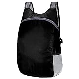 【Wasserdicht】: Dieser leichte Rucksack besteht aus wasserdichtem Gewebe, das die Gegenstände im gefalteten Rucksack effektiv vor Feuchtigkeit schützen kann, aber nicht in Wasser eingeweicht werden kann.