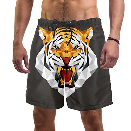 Maillots de bain shorts de plage tigre imprimé animal pour homme