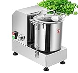 Cortadora de verduras de acero inoxidable,Máquina picadora y licuadora comercial,Multifunción para carne, verduras, frutas y cacahuetes,Para cocinas de fábricas y restaurantes,15L