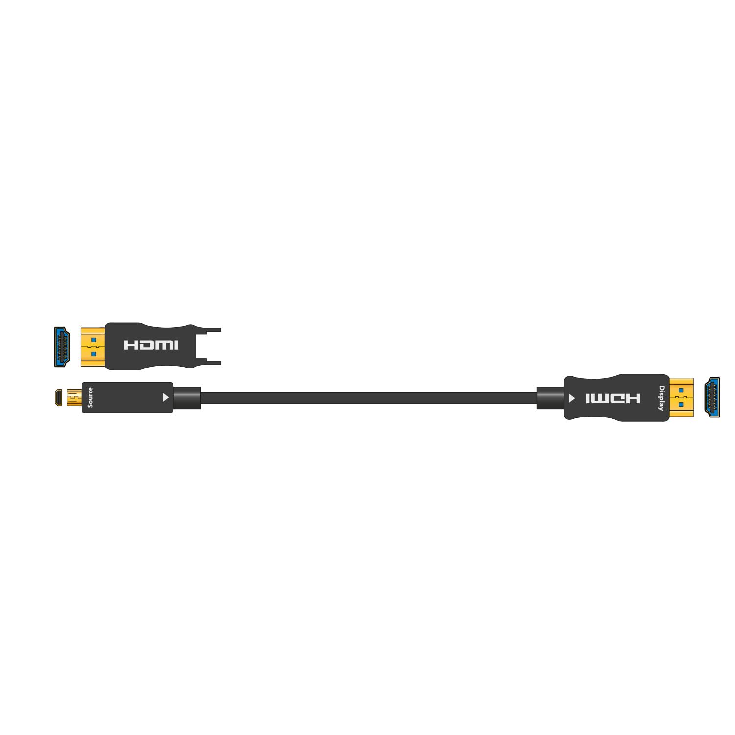 AV:Link - Cavo HDMI in fibra ottica ultra HD 8K, 5 m, ad alta velocità, 48 Gbps, con spina micro HDMI rimovibile, per TV, proiettore e videogiochi, per home cinema e piccoli dispositivi