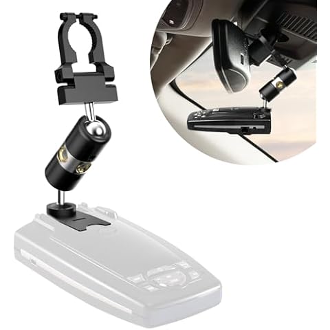 SDSACZMU Radar Detector Mount, Rearview Mirror Rod Aluminum Radar Bracket (for Escort/Beltronics Vector/Rocky Mountain Phantom-T Radar) Cover