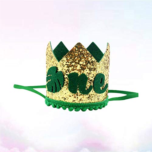 Amosfun EEN eerste 1e verjaardag kroon hoed Carnaval Jungle thema 1e eerste verjaardagsfeestje gunsten levert decoraties - Image 6