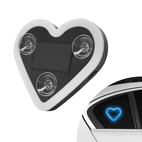 Sun Walker Heart-Shaped Car LED Ambient Light, Solar-Powered Love Heart