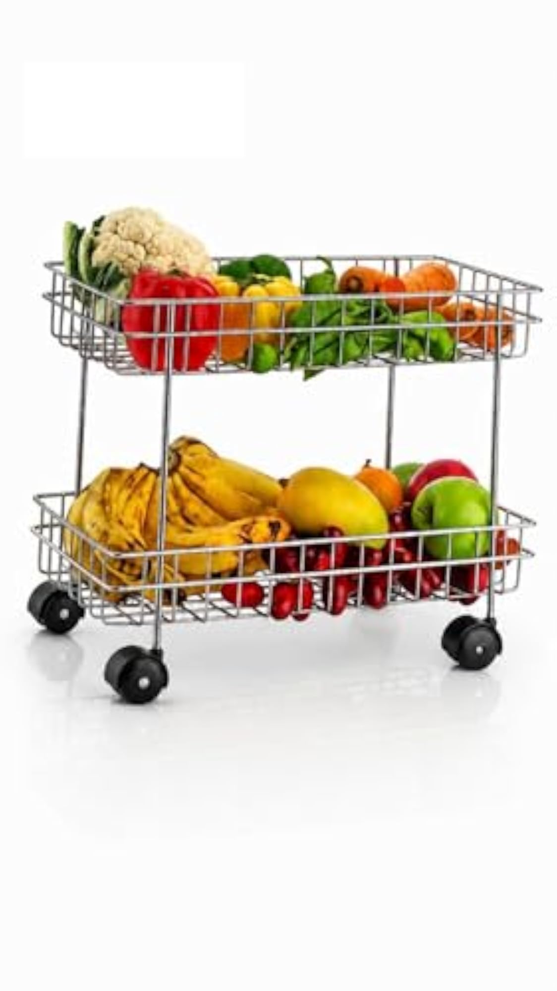2 Tier Stainless Steel Fruit & Vegetable Storage Rack