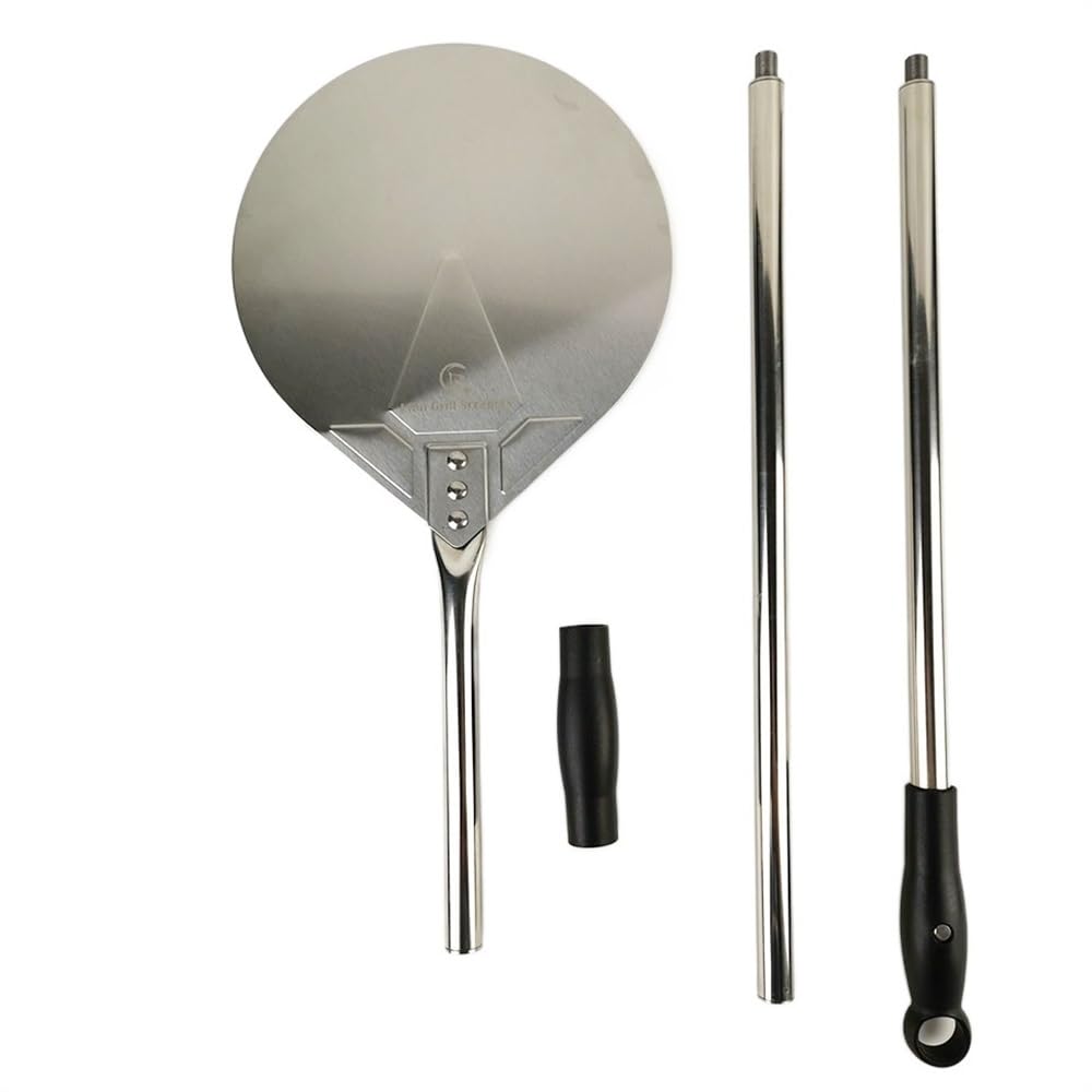 Pala per Pizza Pala for Pizza Rotonda Rimovibile da 47 Pollici Pala for Pizza Girevole in Acciaio Inossidabile Pala for Pizza Lunga for Pala for Pizza Pala Pizza Corta(14 inch 9 inch)