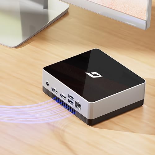 Image of CyberGeek Nano J1 Linux Mini PC, N5095A Quad-Core Up to 2.9Ghz, 16GB RAM 3200MHz, 256GB PCIe SSD Mini Computer, Micro PC Supports 4K Dual Display, WiFi, Type-C, RJ45, VESA, Ubuntu OS, Gray