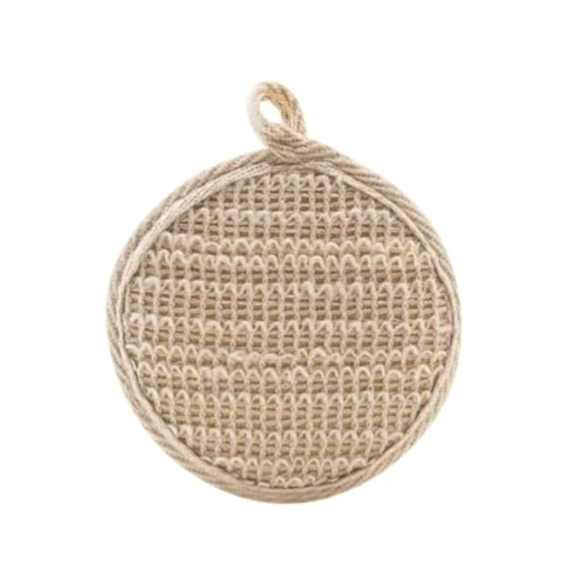 Natural Ramie Bath Loofah, 100% Plant-Based Exfoliating Body Scrubber